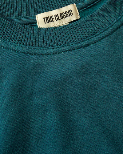 Girls Deep Emerald & Dark Maroon Slouch Pullover Crew 2-Pack