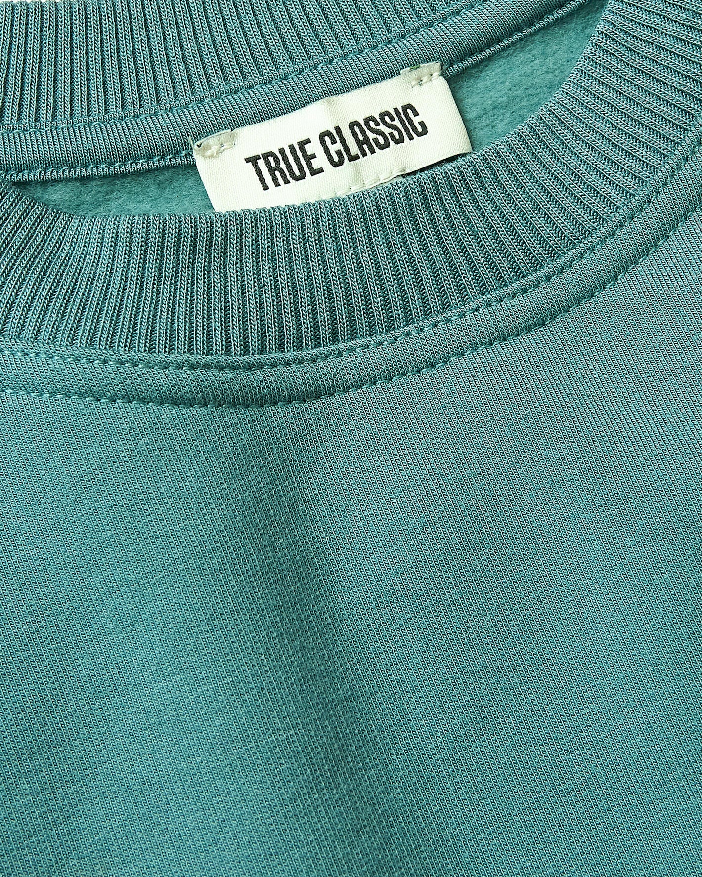 Teal crewneck of Girls Stormcloud & Electric Fuchsia Slouch Pullover Crew 2-Pack.