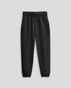 Girls Black Relaxed Joggers with elastic waistband and ankle cuffs.