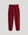 Girls Dark Maroon Relaxed Joggers with elastic waistband and cuffs.