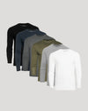 True Classic Men’s Long Sleeve Crew Neck Tee lineup, versatile everyday wear.