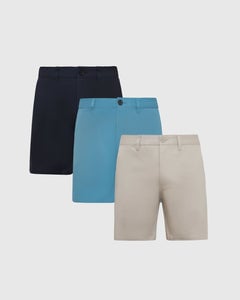 True Classic7" Twill Shorts Cool Tones 3-Pack