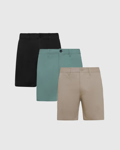 True Classic7" Twill Shorts Staples 3-Pack