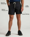 Black and Carbon Active Quick Dry Shorts with Liner 2-Pack