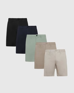 True Classic9" Twill Shorts Everyday 5-Pack