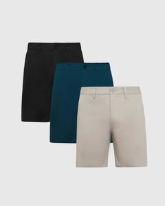 True Classic9" Twill Shorts Sampler 3-Pack
