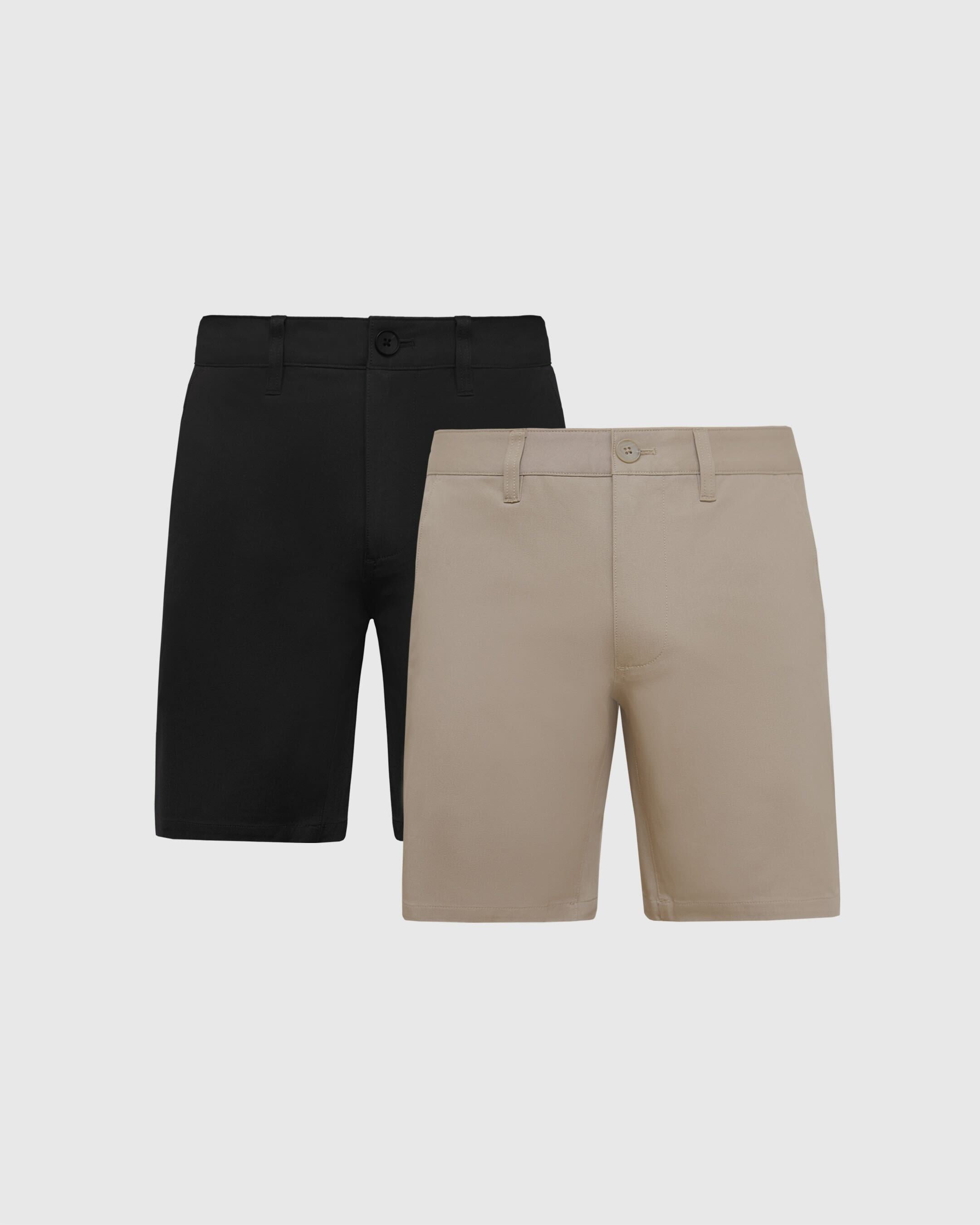 9" Twill Shorts Starter 2-Pack