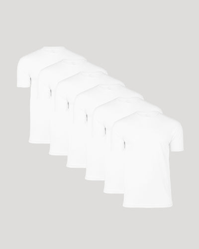 Paquete de 6 camisetas clásicas de cuello redondo