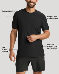 True ClassicAll Black Active Crew Neck 3-Pack