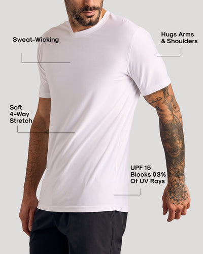 Active Crew Neck - White