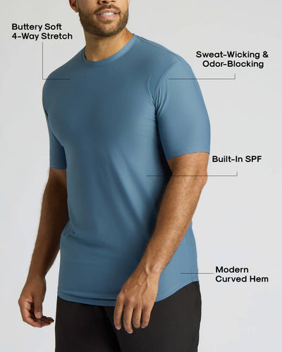 Tall Active Curved Hem Crew