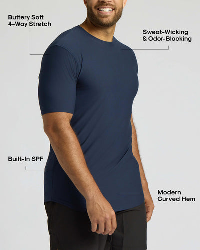 Tall Active Curved Hem Crew