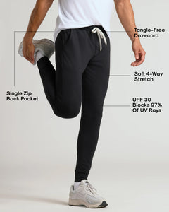 True ClassicAll Black Active Joggers 3-Pack