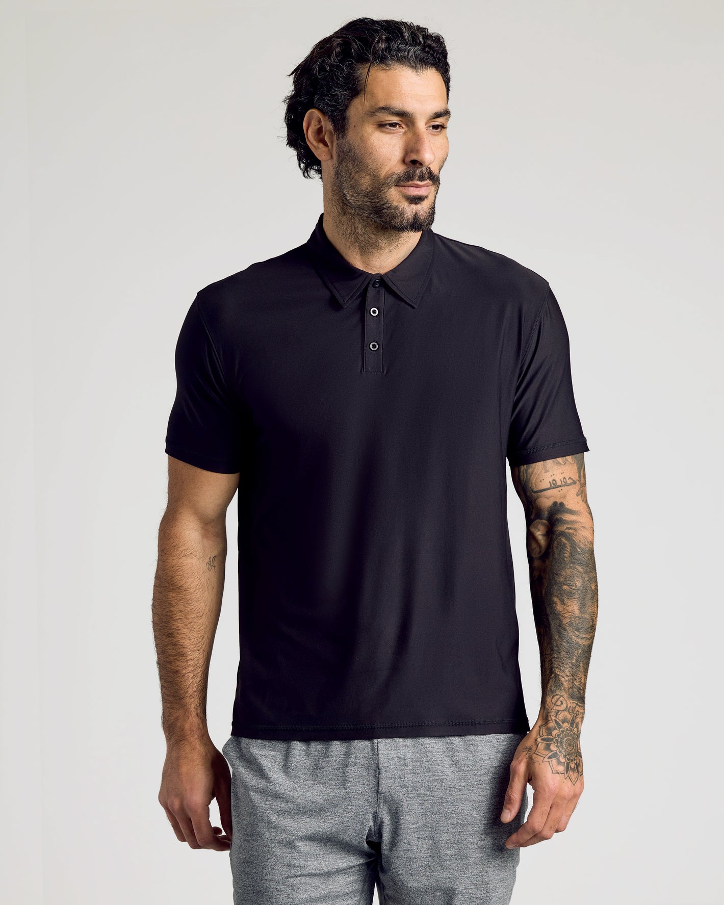 Black Active Short Sleeve Polo 1.0
