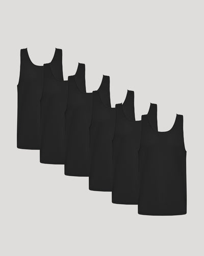 All Black Active Mesh Tank 6-Pack