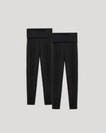 Girls All Black Foldover Legging 2-Pack