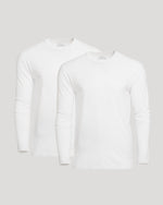 All White Classic Long Sleeve Crew 2-Pack