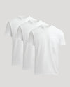 All White Heavyweight Pocket Crew 3-Pack arranged with visible pocket detail.