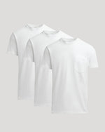 All White Heavyweight Pocket Crew 3-Pack