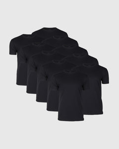 True ClassicAll Black Classic Crew Neck Short Sleeve T-Shirt 10-Pack