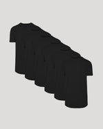 All Black Short Sleeve Tall Curved Hem Crew 6-Pack