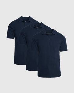 True ClassicAll Navy Polo 3-Pack