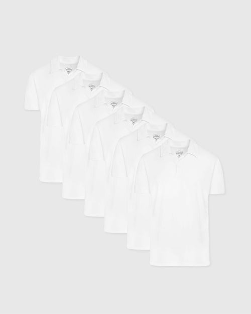 All White Polo 6-Pack