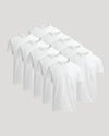 All White Heavyweight Pocket Crew 10-Pack displayed on gray background.