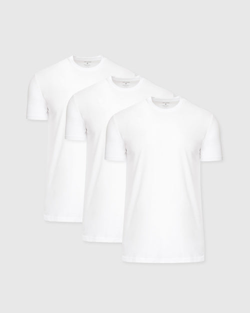 All-White Tall Straight Hem T-Shirt 3-Pack