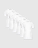 All White Tall Straight Hem Crew Neck T-Shirt 6-Pack