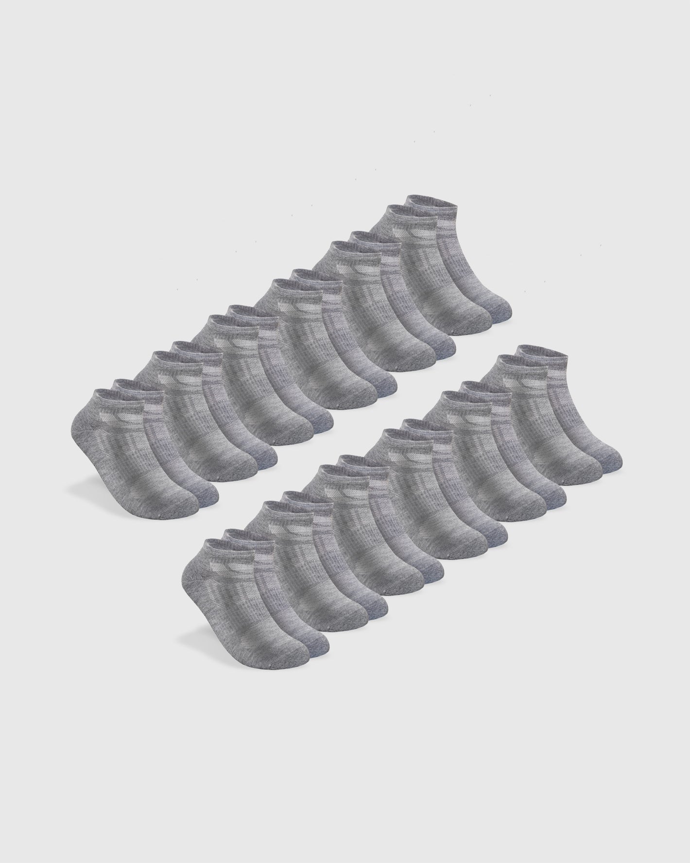 Heather Gray Ankle Socks 12-Pack