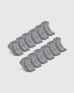 Heather Gray Ankle Socks 12-Pack