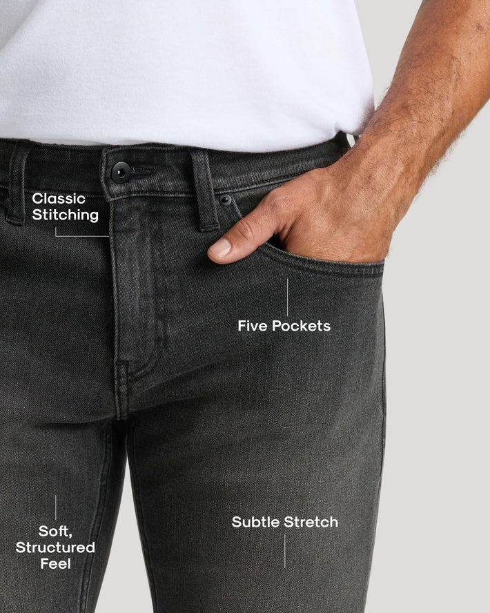 Gray Wash Slim Authentic Denim Jeans | Gray Wash Slim Authentic Denim ...