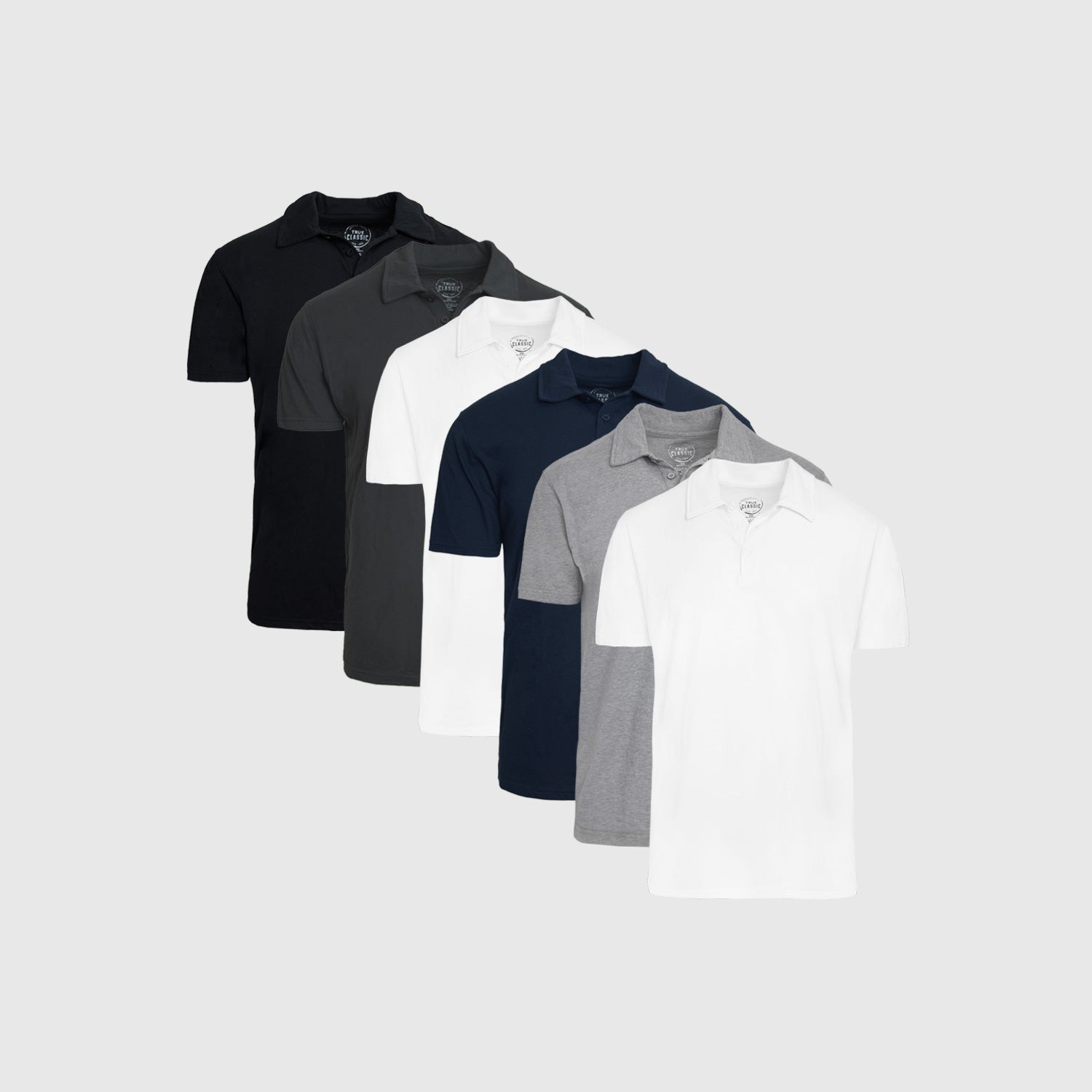 True Classic Multicolor The Basic Polo Shirt 6-Pack | Cotton Blend | Athletic Cut | L / L