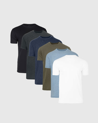 Basic and Heather Crew Neck 6-Pack