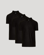 Black Active Polo 3-Pack