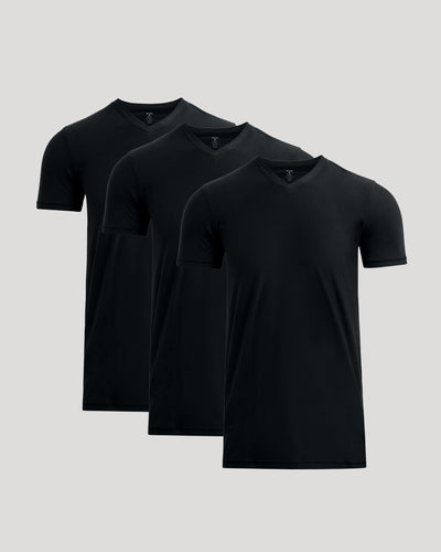 Black Tall Active V-Neck 3-Pack