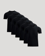 Lot de 6 t-shirts noirs actifs à col en V