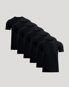 True ClassicMen's Active V-Neck Performance T-Shirt multi-pack displayed overlapping.