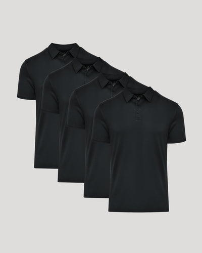 Black Premium Pima Polo 4-Pack