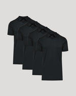 Black Tall Premium Pima Polo 4-Pack