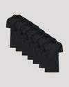 Black Tall Premium Pima Polo 7-Pack arranged in a cascading layout.