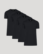 Black Tall Premium Pima V-Neck 4-Pack