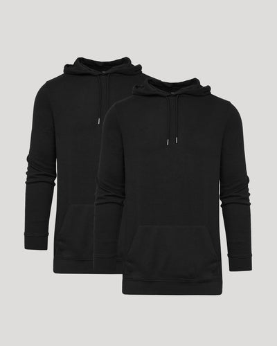 Lot de 2 sweats à capuche gaufrés noirs et carbone. MODIFICATION DU PRIX