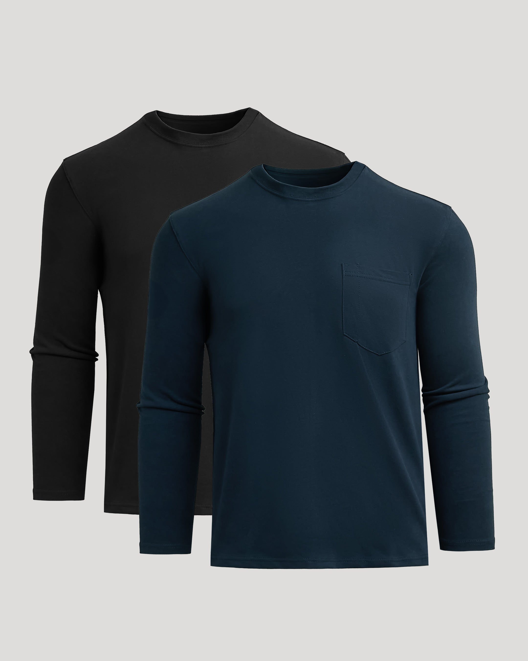 POCKET & CREW 2PACK LS T-SHIRTS