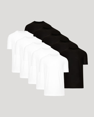Black & White Active Crew 10-Pack