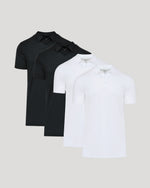 Black & White Tall Premium Pima Polo 4-Pack