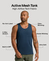 Model wearing Black Friday Activewear Doorbuster 6-Pack tank with tech fabric features.