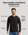 Men's Black Heavyweight Long Sleeve Pocket Crew from Black Friday Winter Doorbuster 7-Pack.