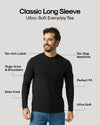 Black Friday Winter Doorbuster 7-Pack: Classic Long Sleeve Ultra-Soft Tee features.